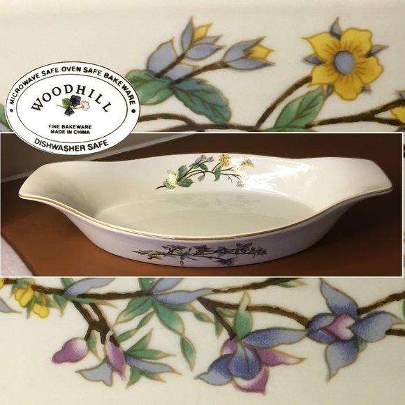 WOODHILL Fine Quality 12" Au Gratin Baking Dish - Vintage - Discontinued - Picture 1 of 15